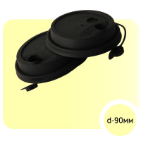 Кришка з поїлкою d-90 мм ЧОРНА