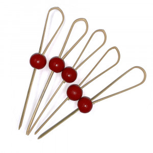 Шпажки “Бордо з червоною кулькою” 9 см