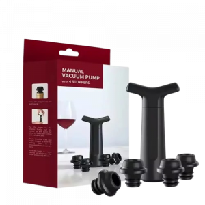 Stoppers for wine 4 pcs + pump