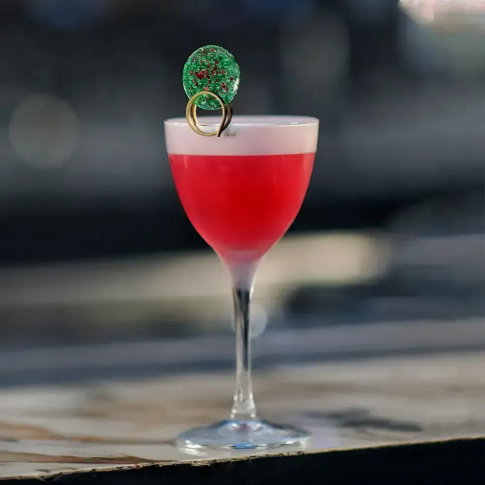 Cocktail Skewers with Ring, Black, 12 cm, 100 pcs