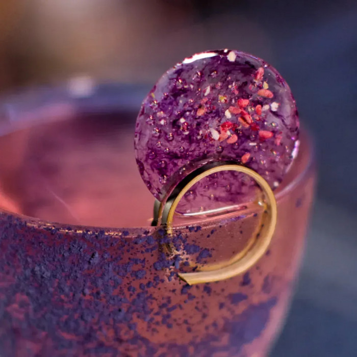 Cocktail Skewers with Ring, Black, 12 cm, 100 pcs