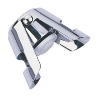 Metal sparkling wine stopper with a locking clamp