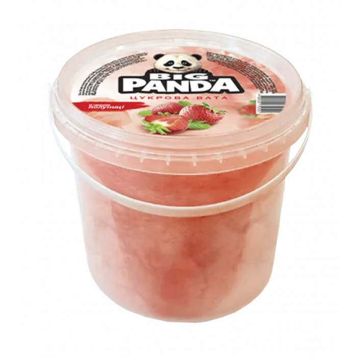 Вата цукрова зі смаком клубники 30 г (відро) - 10 шт