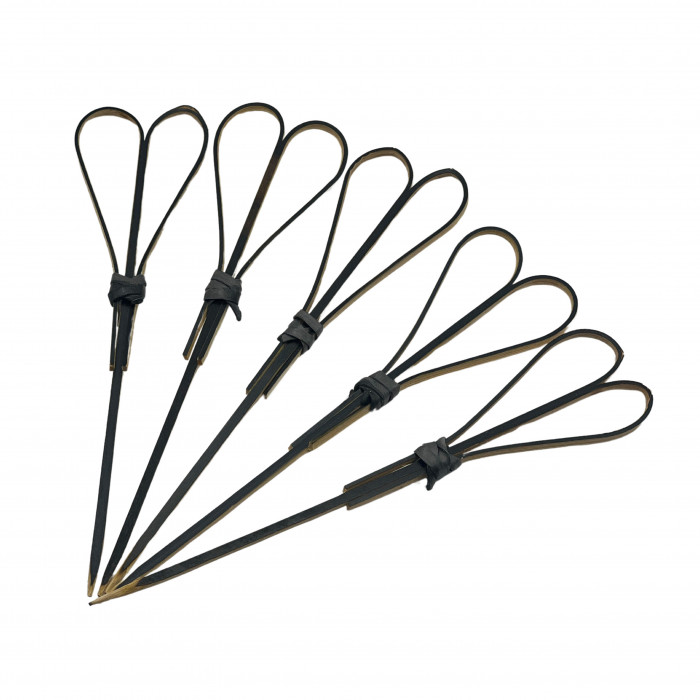 Skewers "Bamboo Heart Black" 12 cm