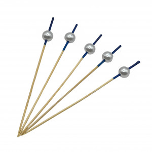 Шпажки "Перлина з синім накінечником" 12 см